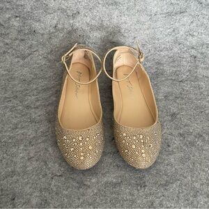 Betsey Johnson Ace Ballet Rhinestone Flat Girl Kids Size 4